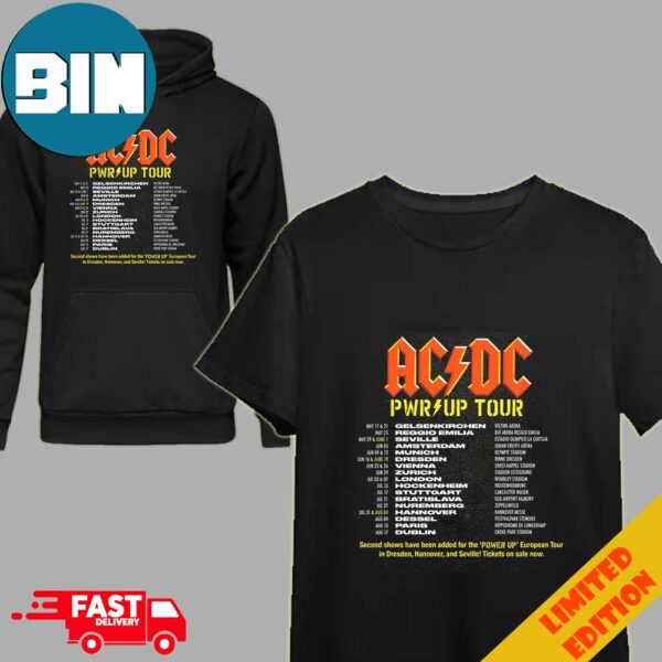 Schedules List For ACDC Power Up Tour With The Pretty Reckless 2024 T-Shirt Hoodie