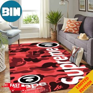 Supreme X Bape Modern And Luxurious For Living Room Home Decor Rug Carpet