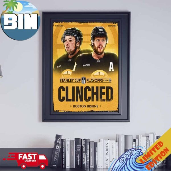 The Boston Bruins Have Secured Their Spot In The Stanley Cup Playoffs 2024 NHL Poster Canvas