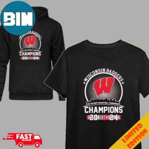Wisconsin Badgers Bigten Men’s Basketball Tournament Champions 2024 T-Shirt Hoodie Long Sleeve