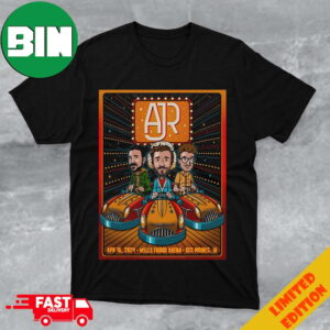 AJR Brothers Bumper Cars Featured On Tonight’s Des Moines Concert Poster April 16 2024 Wells Fargo Arena Des Moines Ia Merchandise T-Shirt Hoodie