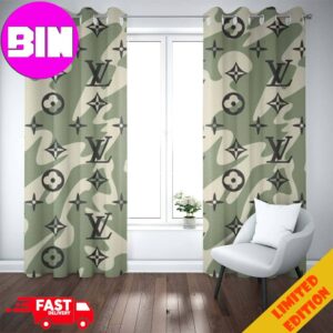 Camo Style Louis Vuitton Fashion And Style Home Decor Window Curtain