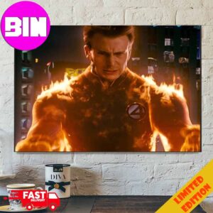 Chris Evans As Character Human Torch In Fantastic 4 Home Decor Poster Canvas