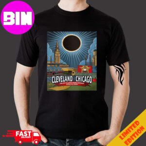 Cleveland Chicago Solar Eclipse Home Opener April 8 2024 At Professional Baseball Stadium Path Of Totality 2024 Total Eclipse Of The Heart T-Shirt
