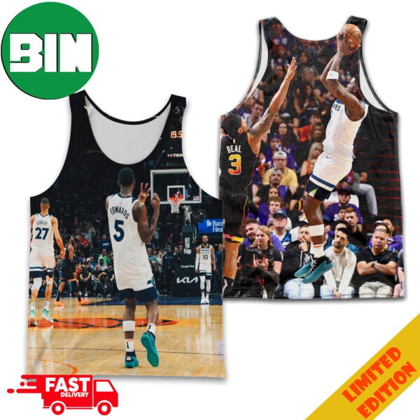 Cold Like Minnesota Anthony Edwards Swapped Sneakers At Halftime To Secure The Win Pose Dunking On The Suns All-Over Print T-Shirt Basketball Tank Top