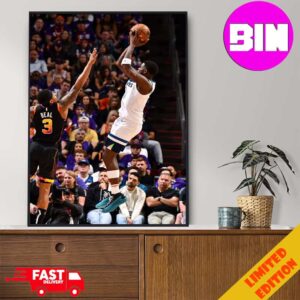 Cold Like Minnesota Anthony Edwards Swapped Sneakers At Halftime To Secure The Win Pose Dunking On The Suns Home Decor Poster Canvas