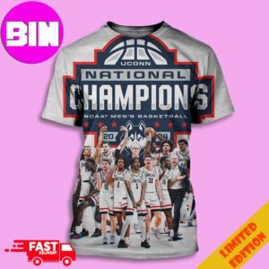 Congratulation Uconn Huskies Champion NCAA March Madness Men’s Basketball 2024 National Champion All Over Print Unisex T-Shirt