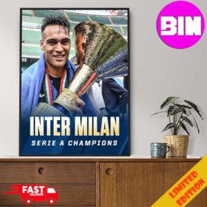 Congratulations Inter Milan Champions Serie A 2023-2024 Poster Canvas Home Decor