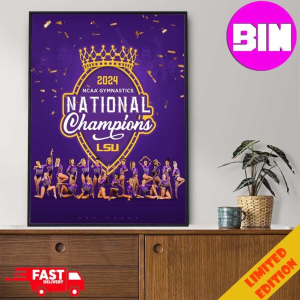 Congratulations LSU Champions NCAA Gymnastics National Poster Canvas Home Decor