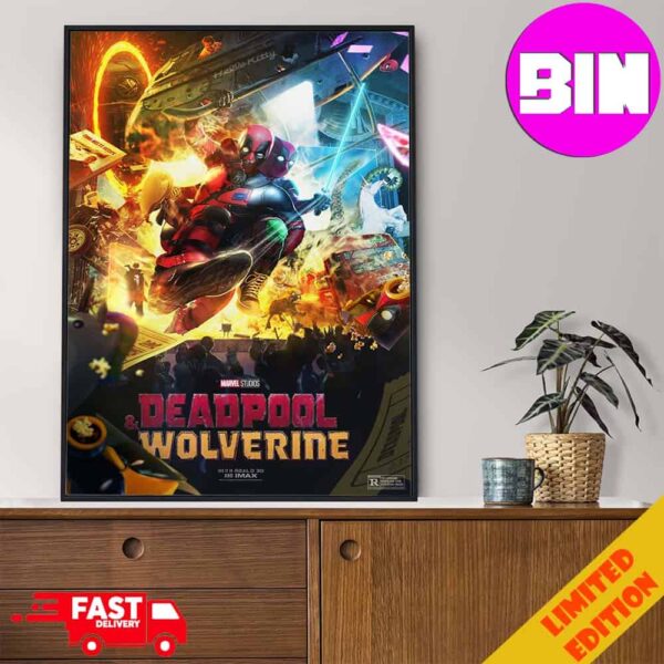 Deadpool 3 Deadpool And Wolverine Marvel Studios In Carnegie Hall Home Decor Poster Canvas