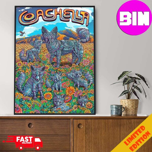 Emek Studios Official Coachella 2024 Poster April 12-14-19-21 2024 Empire Polo Club Home Decor Poster Canvas