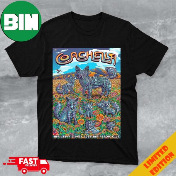 Emek Studios Official Coachella 2024 Poster April 12-14-19-21 2024 Empire Polo Club Merchandise T-Shirt Hoodie