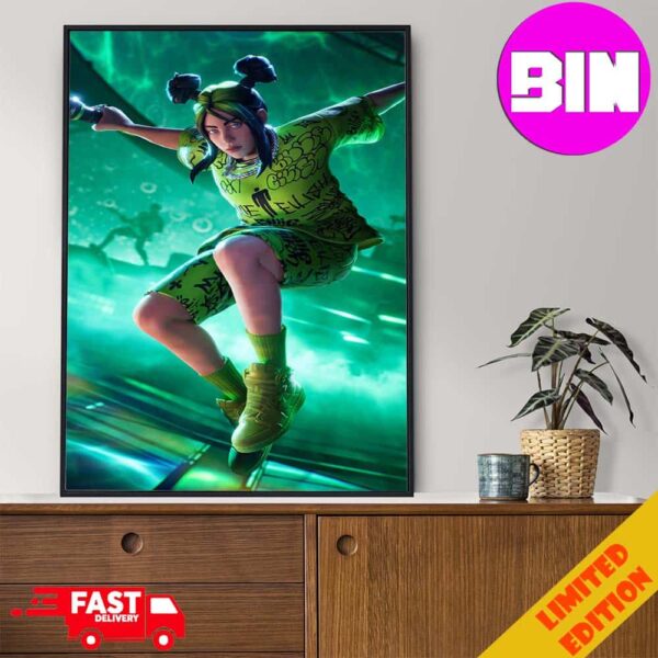 Fortnite Has Revealed The Billie Eilish Skin 2024 Poster Canvas Home Decor