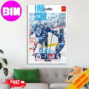 Go Jets Go Winnipeg Jets Won Game One Congratulations 2024 Stanley Cup Playoffs Home Decor Poster Canvas