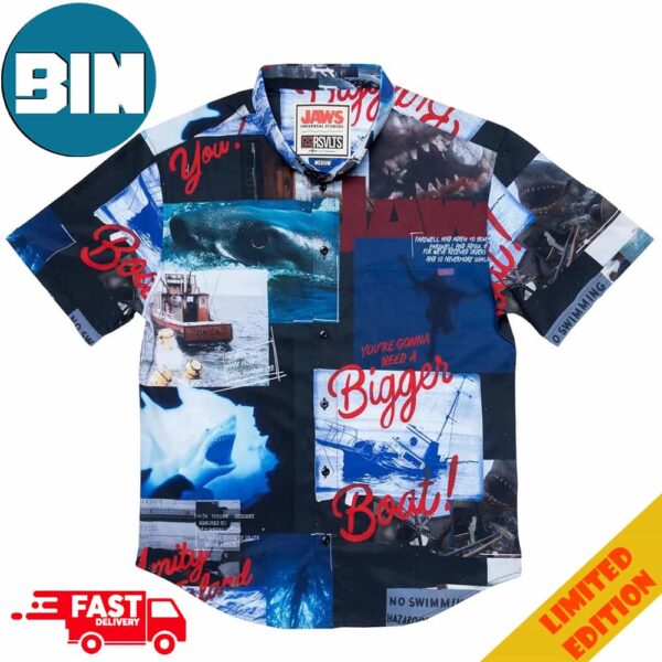 Jaws The Beach Is Closed RSVLTS Collection Summer Hawaiian Shirt