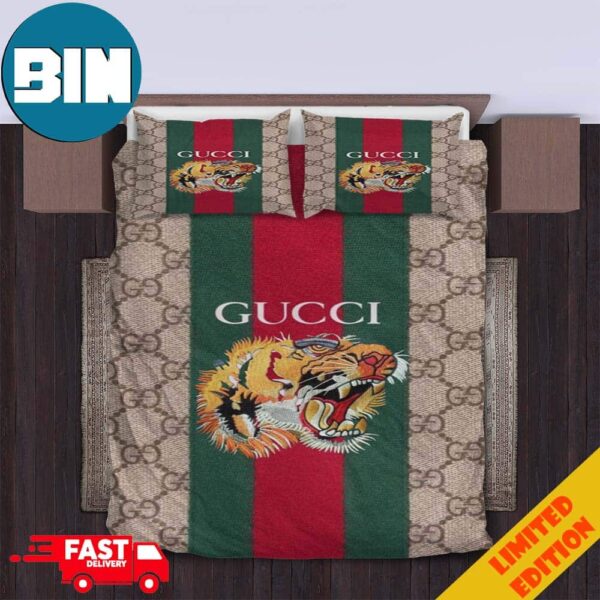 Kenzo Tiger Logo Home Decor Bedding Set For Gucci Fashion And Style Duvet Cover And Pilow Cases