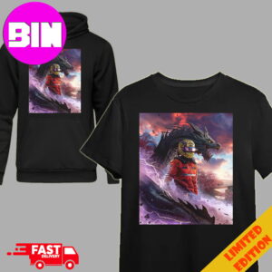 Lando Norris Chinese GP Poster LN4 McLaren F1 With Dragon By TL Design 2024 Merchandise T-Shirt Hoodie