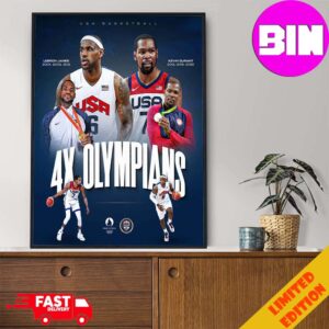 Legends Of Usa Basketball Four Fourth Olympic Games Home Decor Poster Canvas