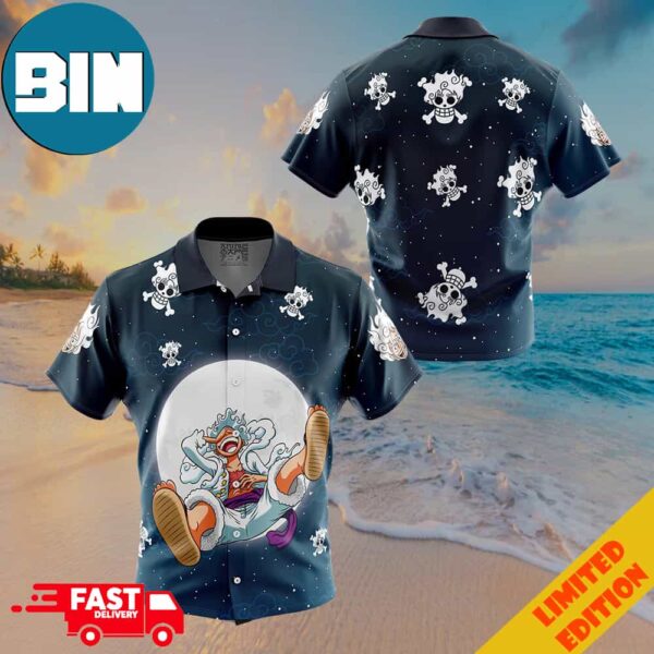 Luffy Gear5th One Piece Button Up Hawaiian Shirt