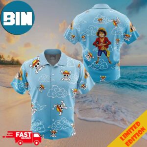 Luffy Pattern One Piece Button Up Hawaiian Shirt