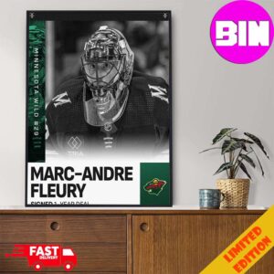 Marc-Andre Fleury Has Signed A One-Year Extension With The Minnesota Wild Home Decor Poster Canvas