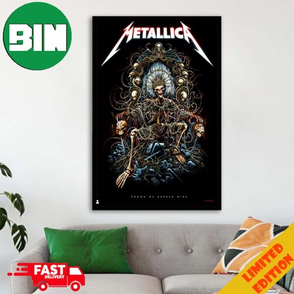 Metallica Crown Of Barbed Wire Celebration The Band’s Latest Full-length Release 72 Seasons By milestsang Home Decor Poster Canvas