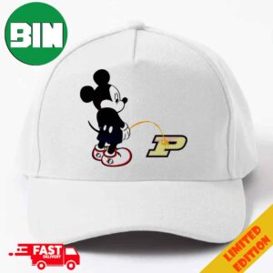 Mickey Mouse UConn Huskies Piss On Purdue Boilermakers White Classic Hat-Cap Snapback