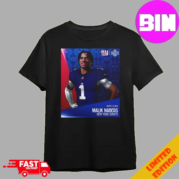 NFL Draft 2024 WR LSU Malik Nabers New York Giants Unisex T-Shirt