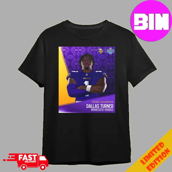 NFl Draft 2024 Edge Alabama Dallas Turner Minnesota Vikings Unisex T-Shirt