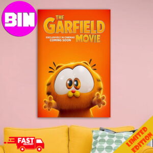 New Garfield Movie Poster Featuring Baby Garfield Exclusively In Cinemas Home Decorations Poster Canvas