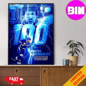 Nikita Kucherov Becomes The Fifth Player In Nhl History To Record 100 Assists In A Season Home Decor Poster Canvas