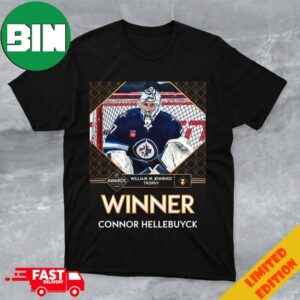 Official Connor Hellebuyck Winner William M.Jennings Trophy Awards Regular Season 2024 For Winnipeg Jets NHL T-Shirt