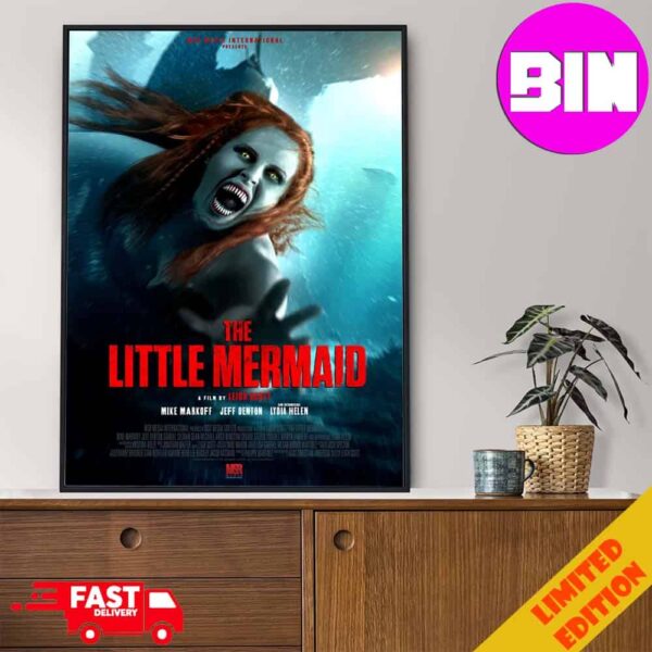 Official First Poster For The Little Mermaid A Film By Leigh Scott And Horror Movie In 2024 Home Decor Poster Canvas