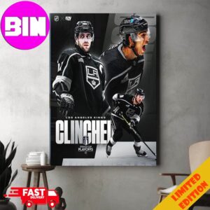 Official Los Angeles Kings Clinched Stanley Cup Playoffs NHL 2024 Home Decor Poster Canvas