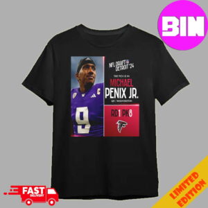 Official NFL Draft Detroit 24 The Pick Is In Michael Penix Jr Of Atlanta Falcons QB Washington Picks 8 Round 1 Unisex T-Shirt