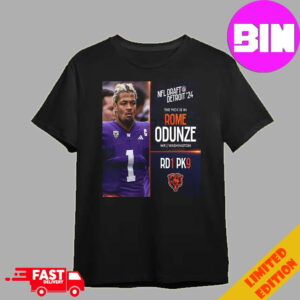 Official NFL Draft Detroit 24 The Pick Is In Rome Odunze Of Chicago Bears WR Washington Picks 9 Round 1 Unisex T-Shirt