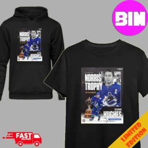 Official Quinn Hughes Of Vancouver Canicks Winner Norris Trophy NHL 2024 Unisex Hoodie T-Shirt