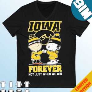 Official Snoopy And Charlie Brown Iowa Hawkeyes National Championship On Car Forever Not Just When We Win T-Shirt