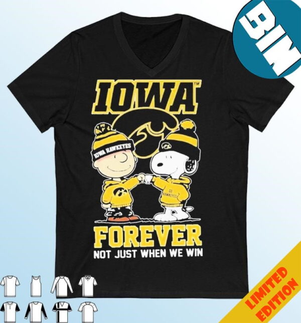 Official Snoopy And Charlie Brown Iowa Hawkeyes National Championship On Car Forever Not Just When We Win T-Shirt