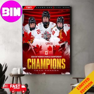 Official Team Canada Champions IIHF Women’s World Championship 2024 Home Decor Poster Canvas