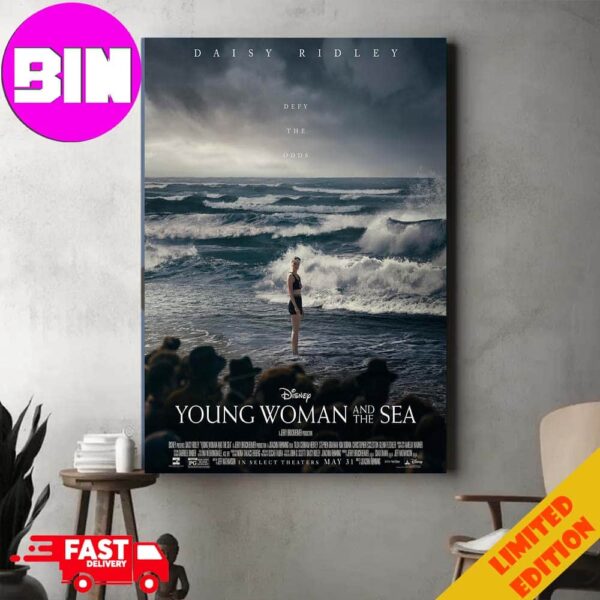 Official The Poster For Young Woman And The Sea Releases In Theaters On May 31 2024 Home Decor Poster Canvas