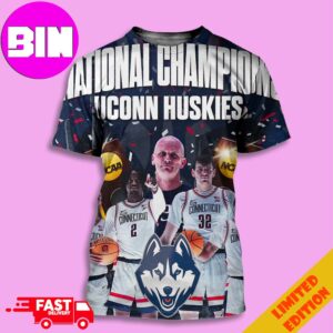 Official Uconn Huskies Champs NCAA March Madness Men’s Basketball 2024 National Champion All Over Print Unisex T-Shirt