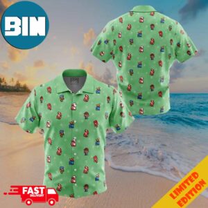 Original Final Fantasy Pattern Button Up Hawaiian Shirt