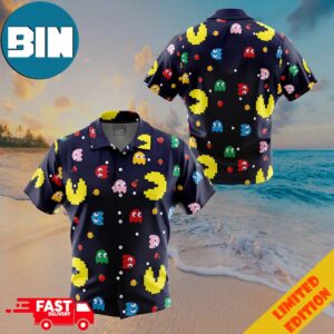Peach Pattern Super Mario Button Up Hawaiian Shirt (2)