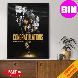 Pittsburgh Penguins A Long And Illustrious Nhl Career For Jeff Carter Congratulations On A Great Career Home Decor Poster Canvas