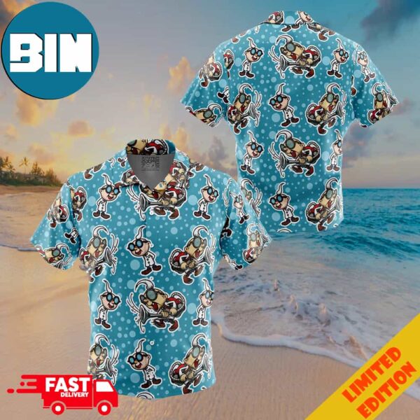 Prof E. Gadd Super Mario Bros Button Up Hawaiian Shirt