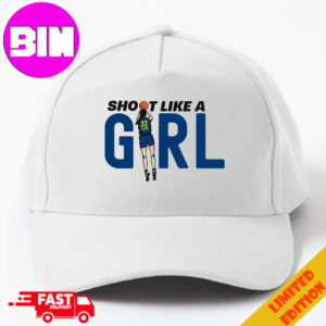 Shoot Like A Girl Caitlin Clark Indiana Fever Number 22 White Classic Hat-Cap Snapback
