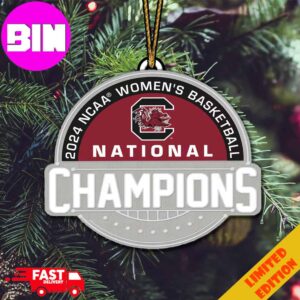 South Carolina Gamecocks 2024 NCAA Women’s Basketball National Champions Christmas Tree Decorations Ornament
