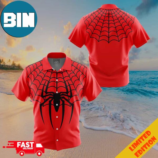 Spiderman Marvel Comics Button Up Hawaiian Shirt