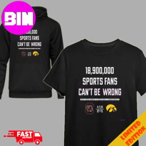 Sports Fans Can’t Be Wrong 2024 NCAA Iowa Hawkeyes vs South Carolina Gamecocks T-Shirt Hoodie